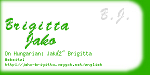 brigitta jako business card